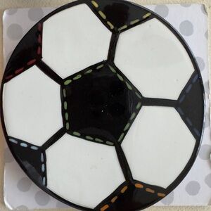 Happy Everything Ceramic Plate Mini Soccer Attachment